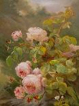 A Still Life of Pink and Yellow Roses-Alexandre Debrus-Giclee Print