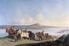 Attachment of Horses Pulling Boats Down the Rhone, C1825-1870-Alexandre Dubuisson-Giclee Print