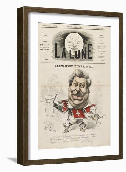 Alexandre Dumas (Pere) French Writer-Andr? Gill-Framed Art Print