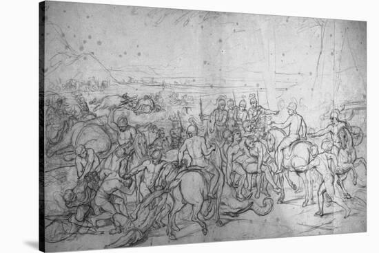 Alexandre et Porus ou La Défaite de Porus-Charles Le Brun-Stretched Canvas