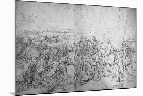 Alexandre et Porus ou La Défaite de Porus-Charles Le Brun-Mounted Giclee Print