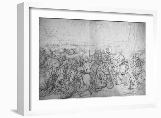 Alexandre et Porus ou La Défaite de Porus-Charles Le Brun-Framed Giclee Print