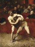 Wrestlers-Alexandre Falguière-Framed Stretched Canvas