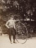Edouard Eiffel, tenant un bicycle-Alexandre-Gustave Eiffel-Mounted Giclee Print
