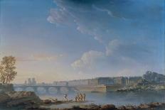 Le quai des Tuileries, le pont Royal, la Grenouillère-Alexandre Jean Noël-Mounted Premium Giclee Print