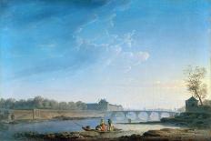 Le pont de la Tournelle, l'île Saint-Louis, l'île Louviers-Alexandre Jean Noël-Framed Giclee Print