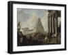 Alexandre le Grand devant le tombeau d'Achille-Hubert Robert-Framed Giclee Print