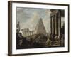 Alexandre le Grand devant le tombeau d'Achille-Hubert Robert-Framed Giclee Print