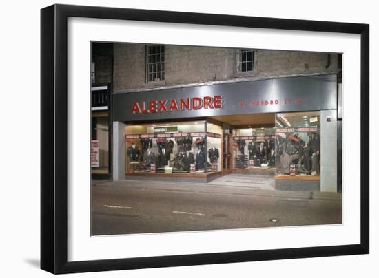 Alexandre of Oxford Street, Mens Clothes Shop Frontage, Mexborough, South Yorkshire, 1963-Michael Walters-Framed Photographic Print
