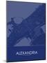 Alexandria, Egypt Blue Map-null-Mounted Poster