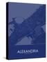 Alexandria, Egypt Blue Map-null-Stretched Canvas