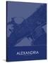 Alexandria, Egypt Blue Map-null-Stretched Canvas