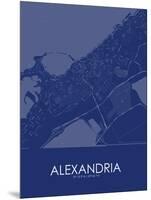 Alexandria, Egypt Blue Map-null-Mounted Poster