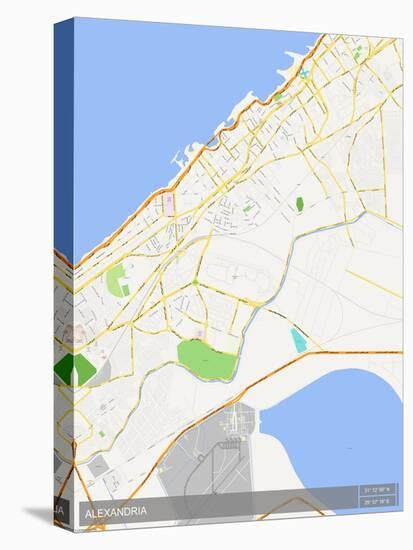 Alexandria, Egypt Map-null-Stretched Canvas