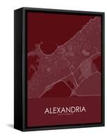 Alexandria, Egypt Red Map-null-Framed Stretched Canvas