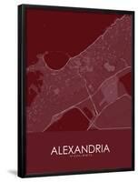 Alexandria, Egypt Red Map-null-Framed Poster