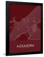 Alexandria, Egypt Red Map-null-Framed Poster