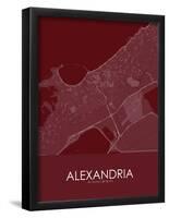 Alexandria, Egypt Red Map-null-Framed Poster