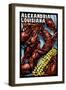 Alexandria, Louisiana - Crawfish - Scratchboard-Lantern Press-Framed Art Print