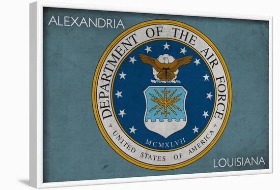 Alexandria, Louisiana - Department of the Air Force - Military - Insignia-Lantern Press-Framed Art Print