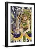 Alexandria, Louisiana - Mardi Gras-Lantern Press-Framed Art Print