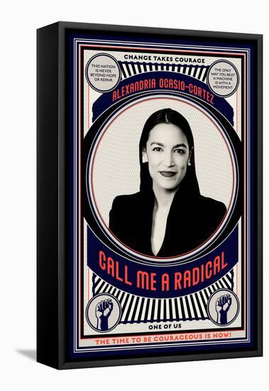 Alexandria Ocasio-Cortez - Call Me a Radical-null-Framed Stretched Canvas