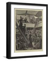 Alexandria, the English Quarters on Board the Refugee Ship Rosina-Frederic Villiers-Framed Giclee Print