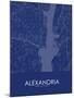 Alexandria, United States of America Blue Map-null-Mounted Poster