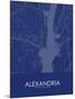 Alexandria, United States of America Blue Map-null-Mounted Poster