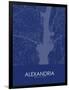 Alexandria, United States of America Blue Map-null-Framed Poster