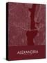 Alexandria, United States of America Red Map-null-Stretched Canvas