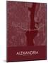 Alexandria, United States of America Red Map-null-Mounted Poster