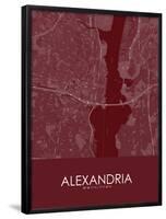 Alexandria, United States of America Red Map-null-Framed Poster