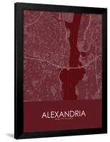 Alexandria, United States of America Red Map-null-Framed Poster