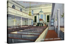 Alexandria, Virginia, Interior View of Christ Church, George Washington's Church-Lantern Press-Stretched Canvas