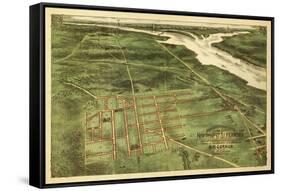 Alexandria, Virginia - Panoramic Map - Alexandria, VA-Lantern Press-Framed Stretched Canvas