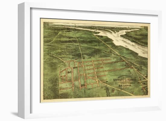 Alexandria, Virginia - Panoramic Map - Alexandria, VA-Lantern Press-Framed Art Print
