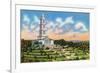 Alexandria, Virginia, Panoramic View of the George Washington Masonic National Memorial-Lantern Press-Framed Premium Giclee Print