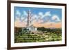 Alexandria, Virginia, Panoramic View of the George Washington Masonic National Memorial-Lantern Press-Framed Premium Giclee Print