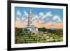 Alexandria, Virginia, Panoramic View of the George Washington Masonic National Memorial-Lantern Press-Framed Premium Giclee Print