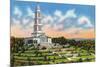 Alexandria, Virginia, Panoramic View of the George Washington Masonic National Memorial-Lantern Press-Mounted Premium Giclee Print