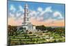 Alexandria, Virginia, Panoramic View of the George Washington Masonic National Memorial-Lantern Press-Mounted Art Print