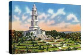 Alexandria, Virginia, Panoramic View of the George Washington Masonic National Memorial-Lantern Press-Stretched Canvas
