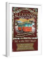 Alexandria, Virginia - Trolley Vintage Sign-Lantern Press-Framed Art Print