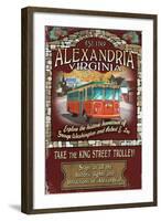 Alexandria, Virginia - Trolley Vintage Sign-Lantern Press-Framed Art Print