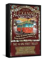 Alexandria, Virginia - Trolley Vintage Sign-Lantern Press-Framed Stretched Canvas