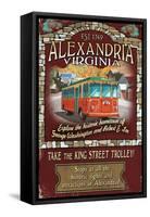 Alexandria, Virginia - Trolley Vintage Sign-Lantern Press-Framed Stretched Canvas