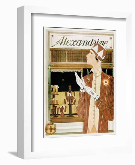 Alexandrine Gloves Accessories Paris 1925-Vintage Lavoie-Framed Giclee Print