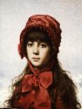 Young Woman Holding a Book-Alexei Alexeivich Harlamoff-Giclee Print