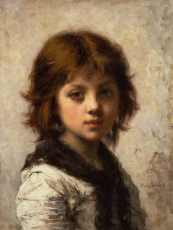 Young Girl by Alexei Alexevich Harlamoff